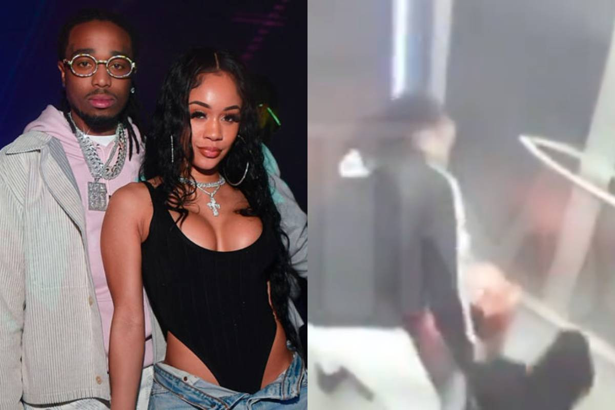 Video of Quavo and Saweetie having an altercation in an elevator surfaces