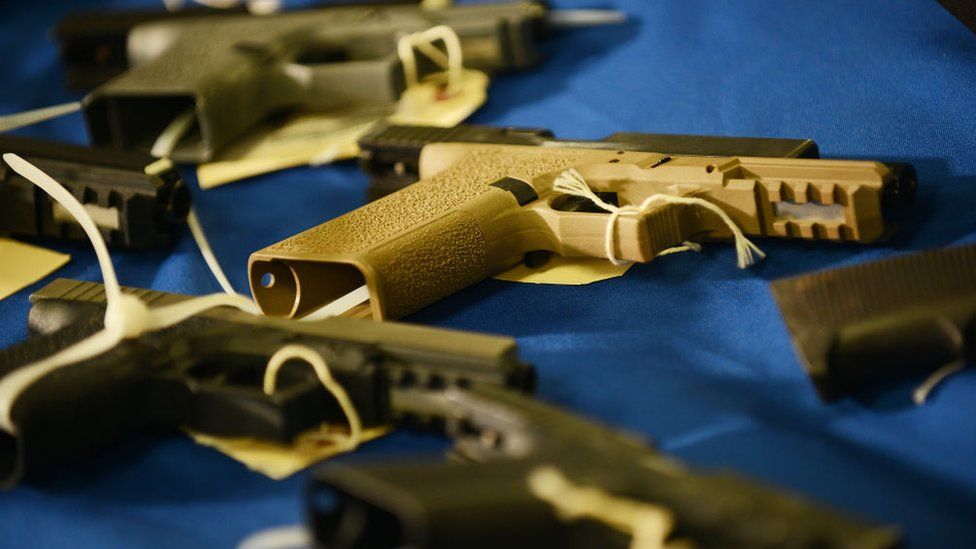 Ghost guns that were obtained by police in Washington DC