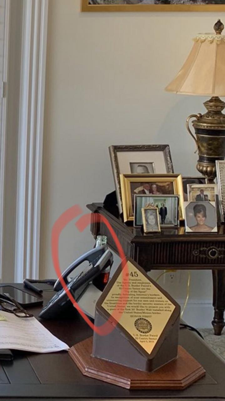 Trump spotted hiding 