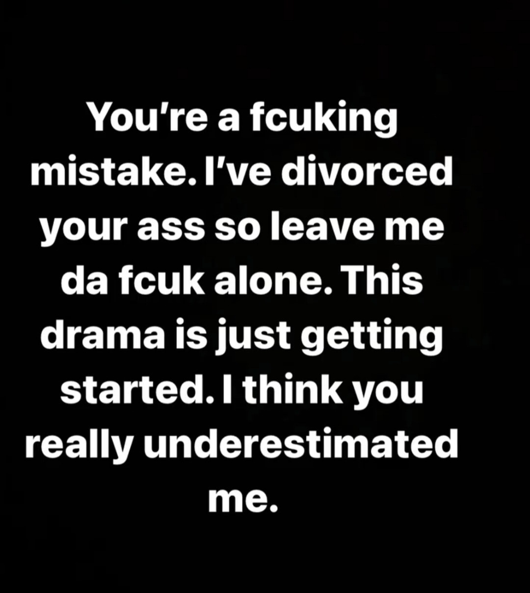 "You