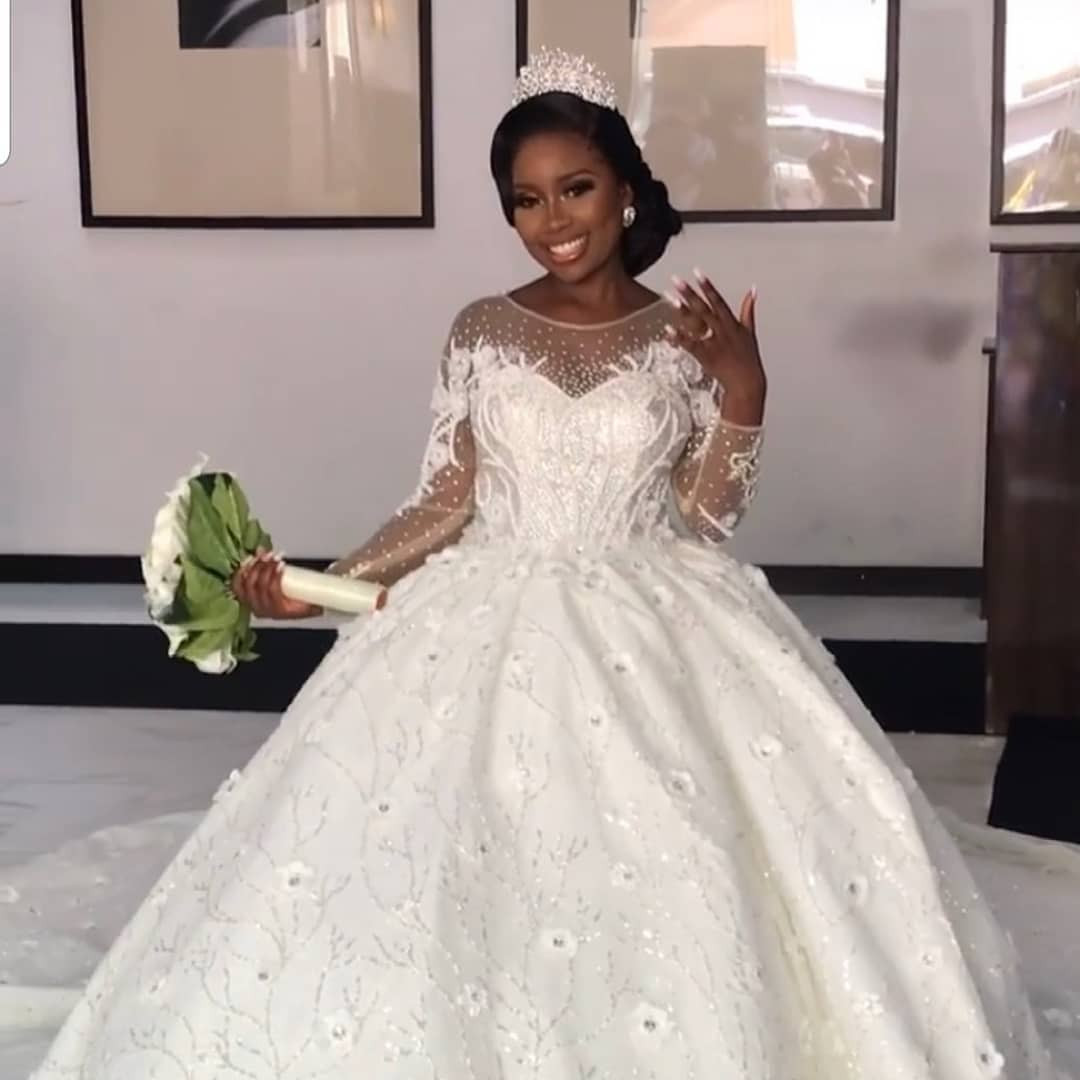 Photos from the white wedding of comedian, Arole 