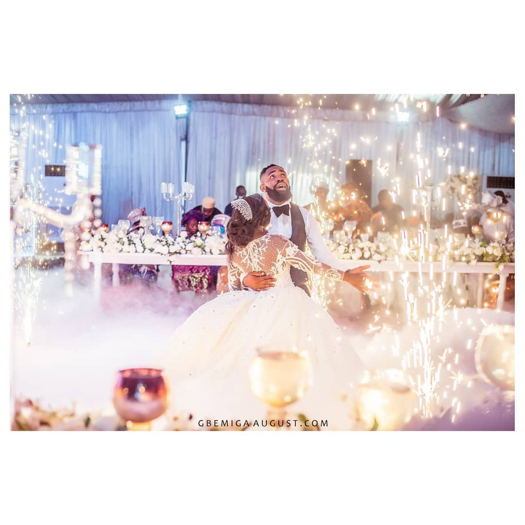 Photos from the white wedding of comedian, Arole 
