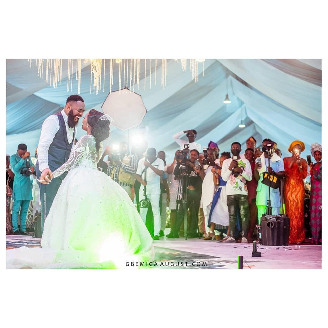 Photos from the white wedding of comedian, Arole 