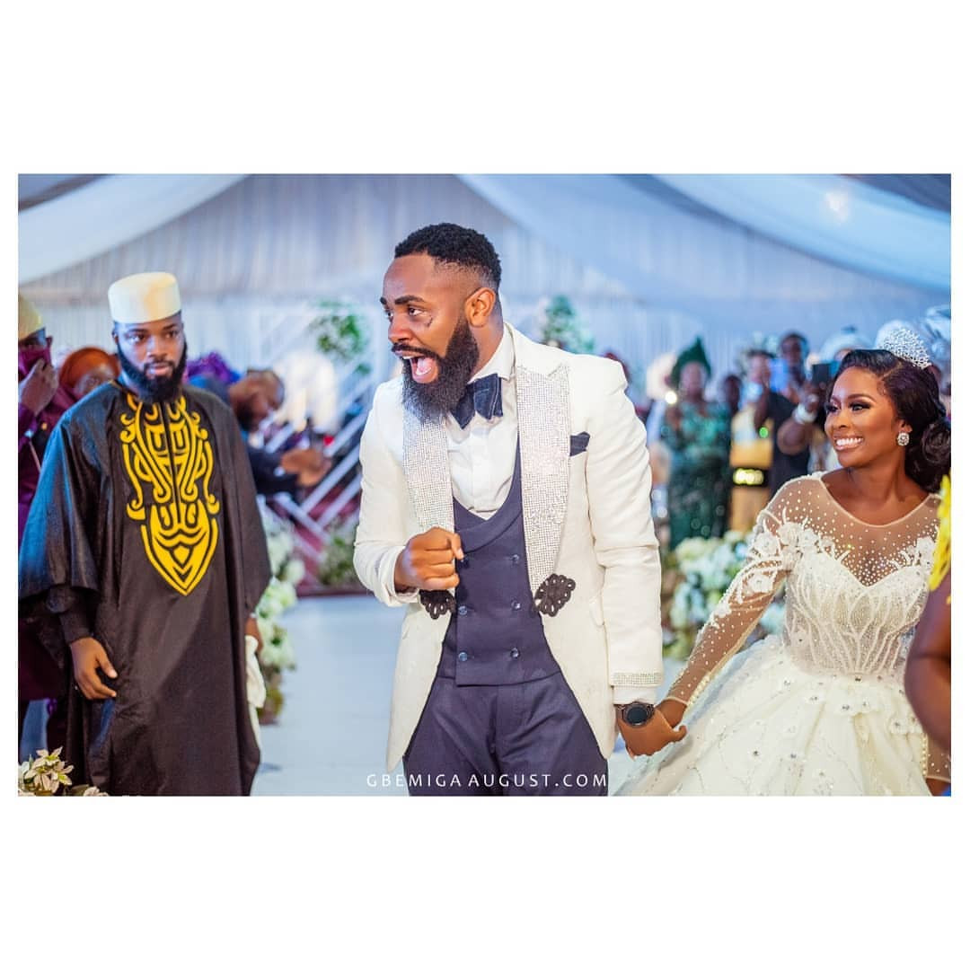 Photos from the white wedding of comedian, Arole 