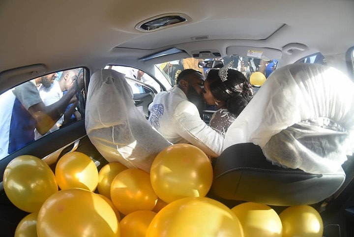 Photos from the white wedding of comedian, Arole 