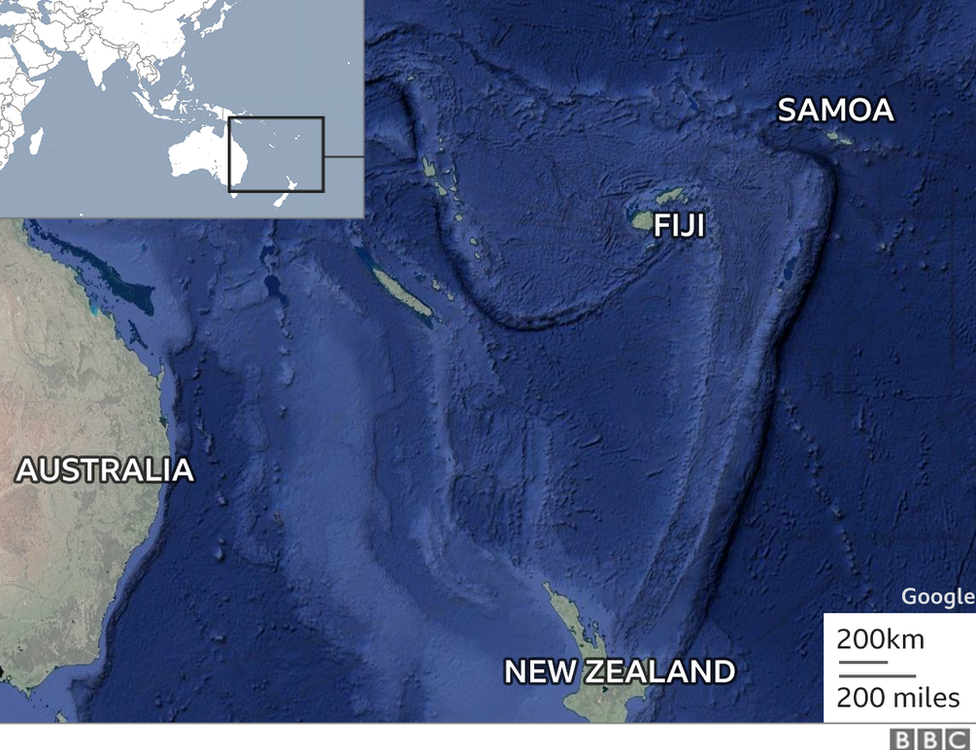 Map showing Samoa