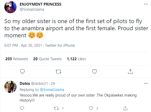 Nigerians sing praise of woman who is one of the first pilots to land a plane at the new Anambra Airport