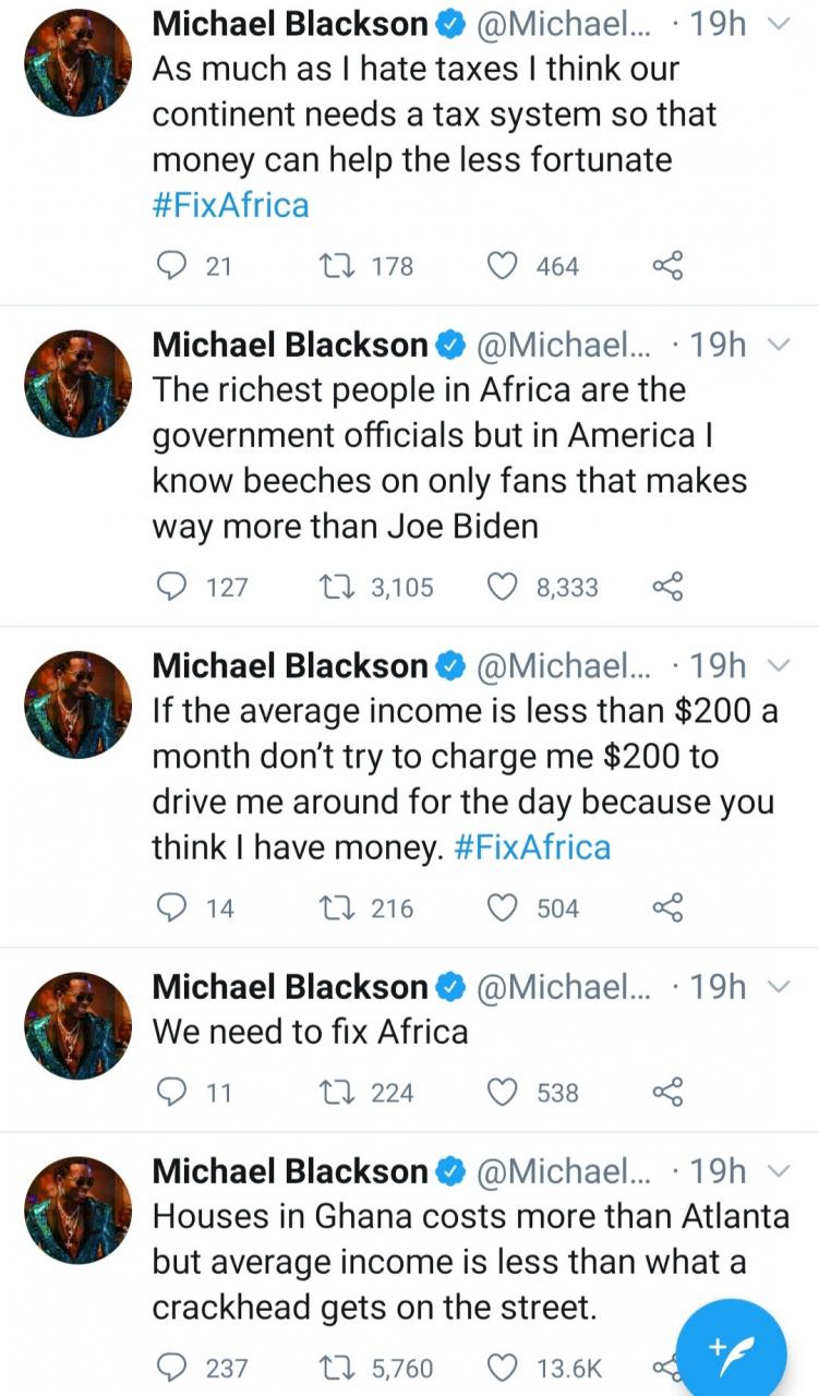 "We need to fix Africa" Comedian, Michael Blackson laments about the situation in Africa 