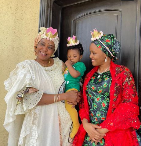 Former Emir of Kano, Sanusi Lamido Sanusi and 4th wife celebrate their daughter