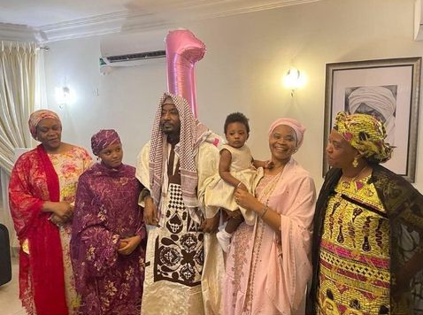 Former Emir of Kano, Sanusi Lamido Sanusi and 4th wife celebrate their daughter