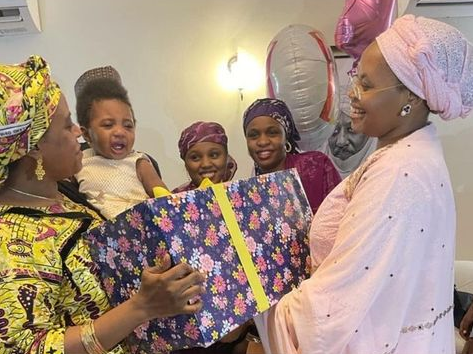 Former Emir of Kano, Sanusi Lamido Sanusi and 4th wife celebrate their daughter