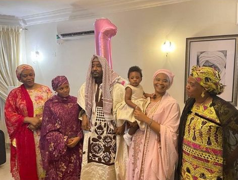 Former Emir of Kano, Sanusi Lamido Sanusi and 4th wife celebrate their daughter