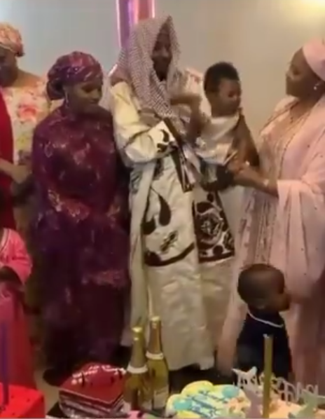 Former Emir of Kano, Sanusi Lamido Sanusi and 4th wife celebrate their daughter
