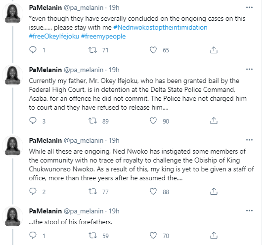 Ned Nwoko trends as former beauty queen accuses him of putting her father in jail because their community resisted his "land grabbing" attempt