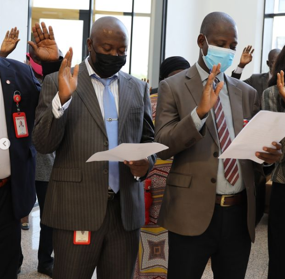 EFCC Chairman and others take oath of secrecy (photos)