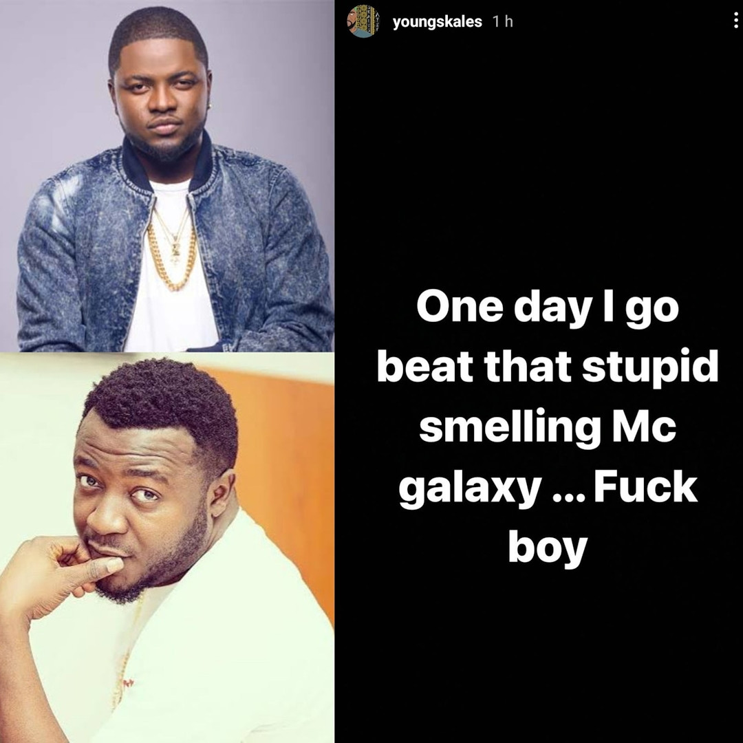 Singer, MC Galaxy responds after rapper, Skales, threatened to beat him; calls him a beggar