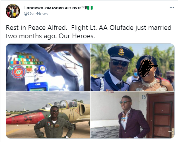 Friends mourn newly married NAF pilot who died in a plane crash with Chief of Army Staff