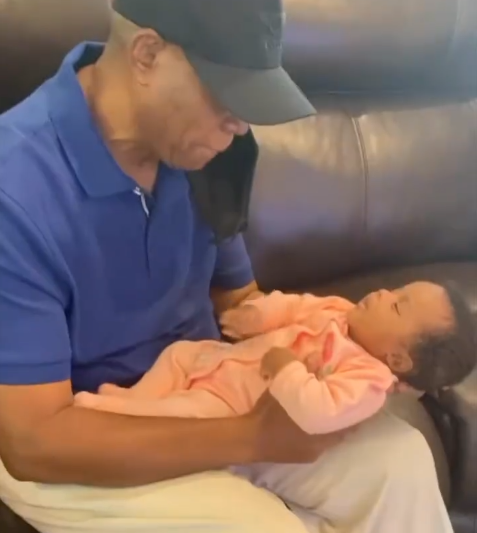 Davido?s brother, Adewale shares adorable video of his daughter meeting her grandpa for the first time (video)