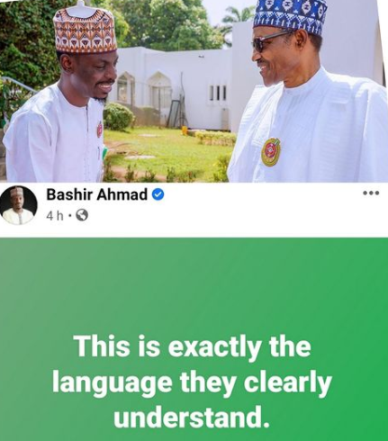 Twitter suspension: "This is exactly the language they clearly understand "- Presidential aide, Bashir Ahmad