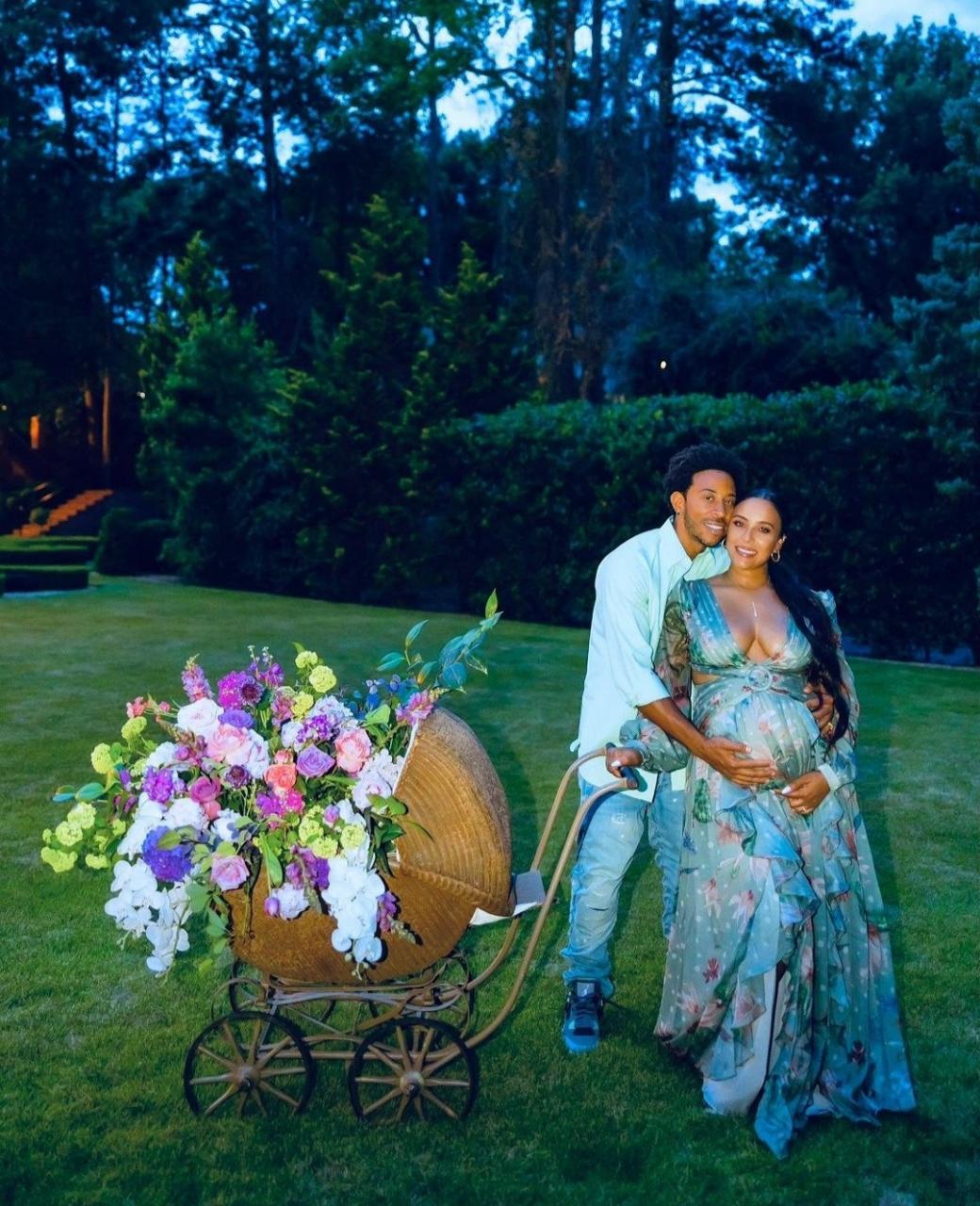 Ludacris and wife Eudoxie pictured at suprise baby shower thrown by friends (photos)