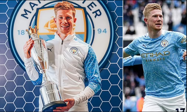 Kevin De Bruyne wins PFA Player of the Year award for second time in a row