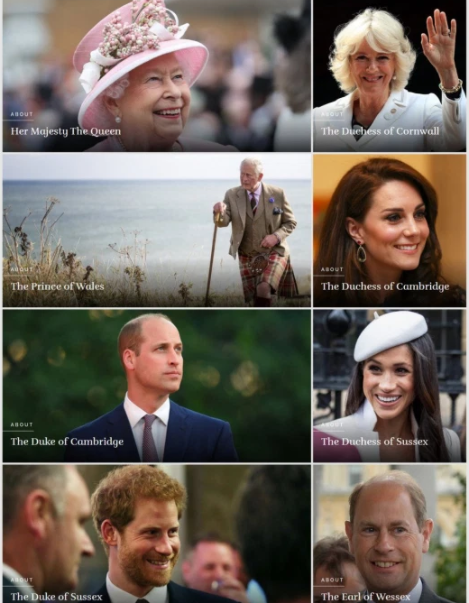 Harry and Meghan ?demoted? below Prince Andrew, and other royals on royal family website