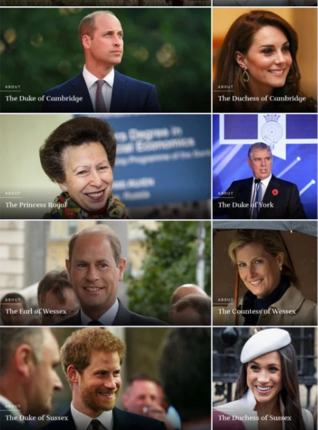 Harry and Meghan ?demoted? below Prince Andrew, and other royals on royal family website