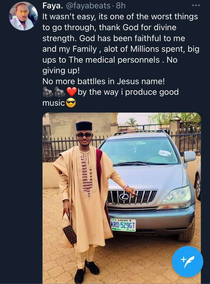 Nigerian music producer, Fayabeats beats three types of cancers in one year