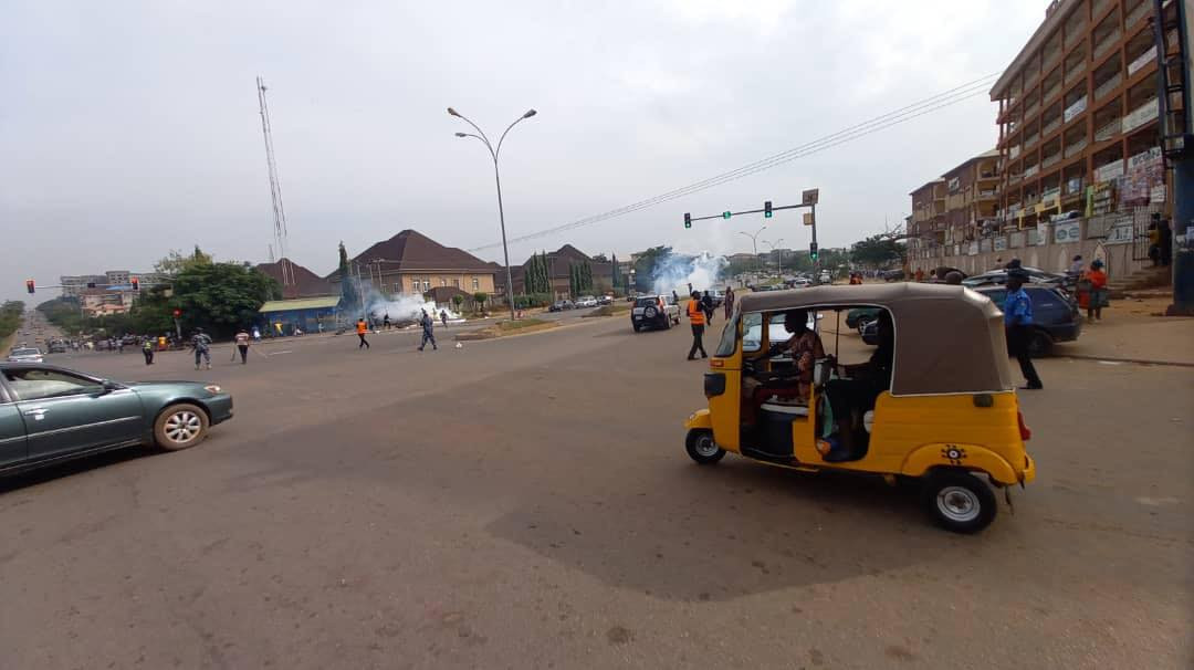  Police allegedly teargas June 12 protesters in Abuja (photos)