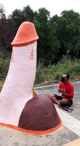 Villagers erect massive penis statue to bring forth rain