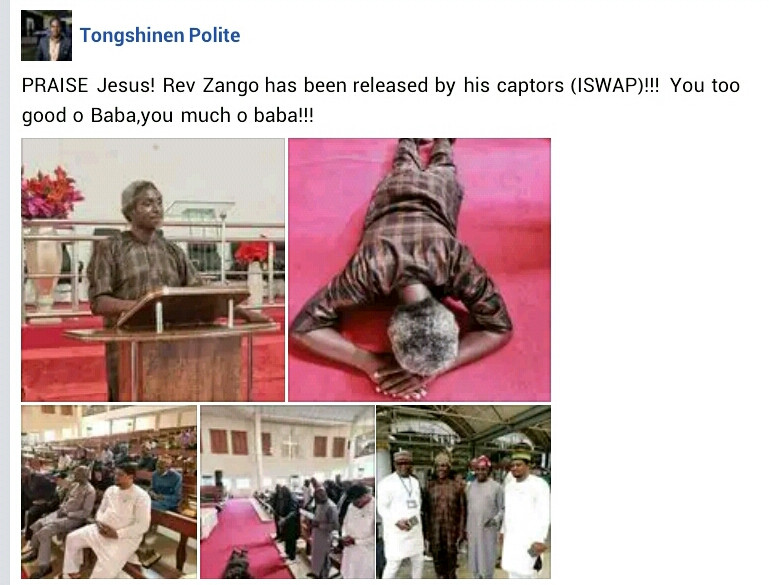 Plateau pastor regains freedom after 7 months in Boko Haram captivity 
