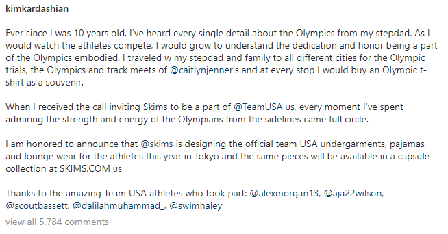 Kim Kardashian?s Skims made Team USA?s official loungewear for Tokyo Olympics