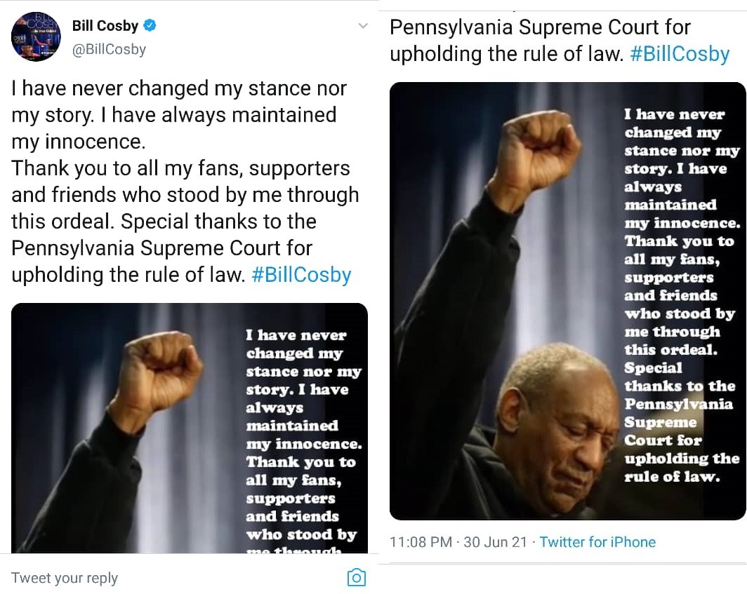 ?I have always maintained my innocence? - Bill Cosby issues first statement after prison release