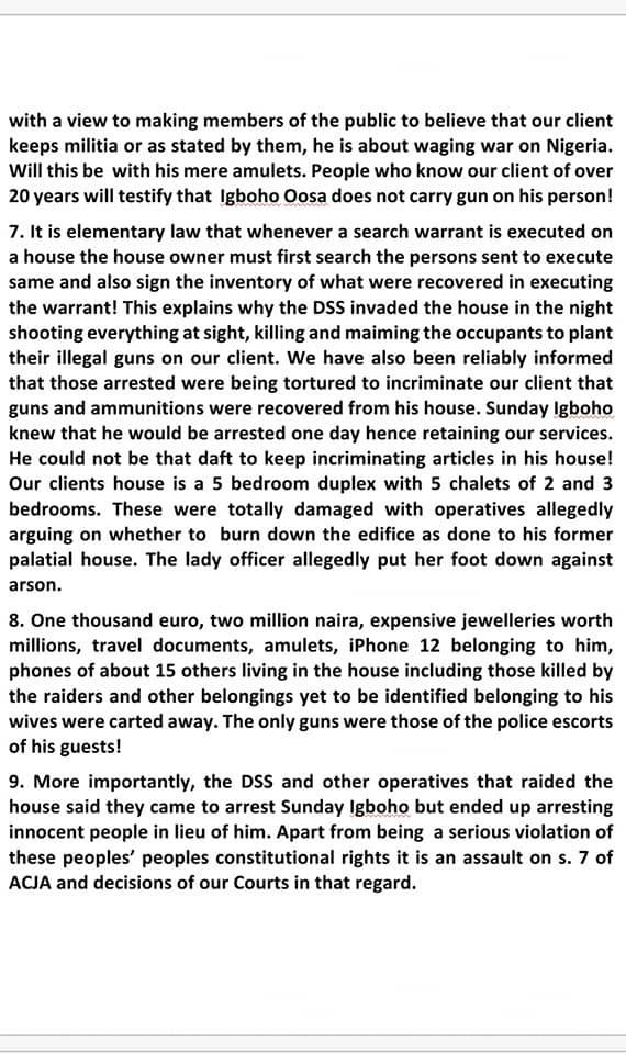 Sunday Igboho writes FG, demands N500m compensation for damage to his house and cars