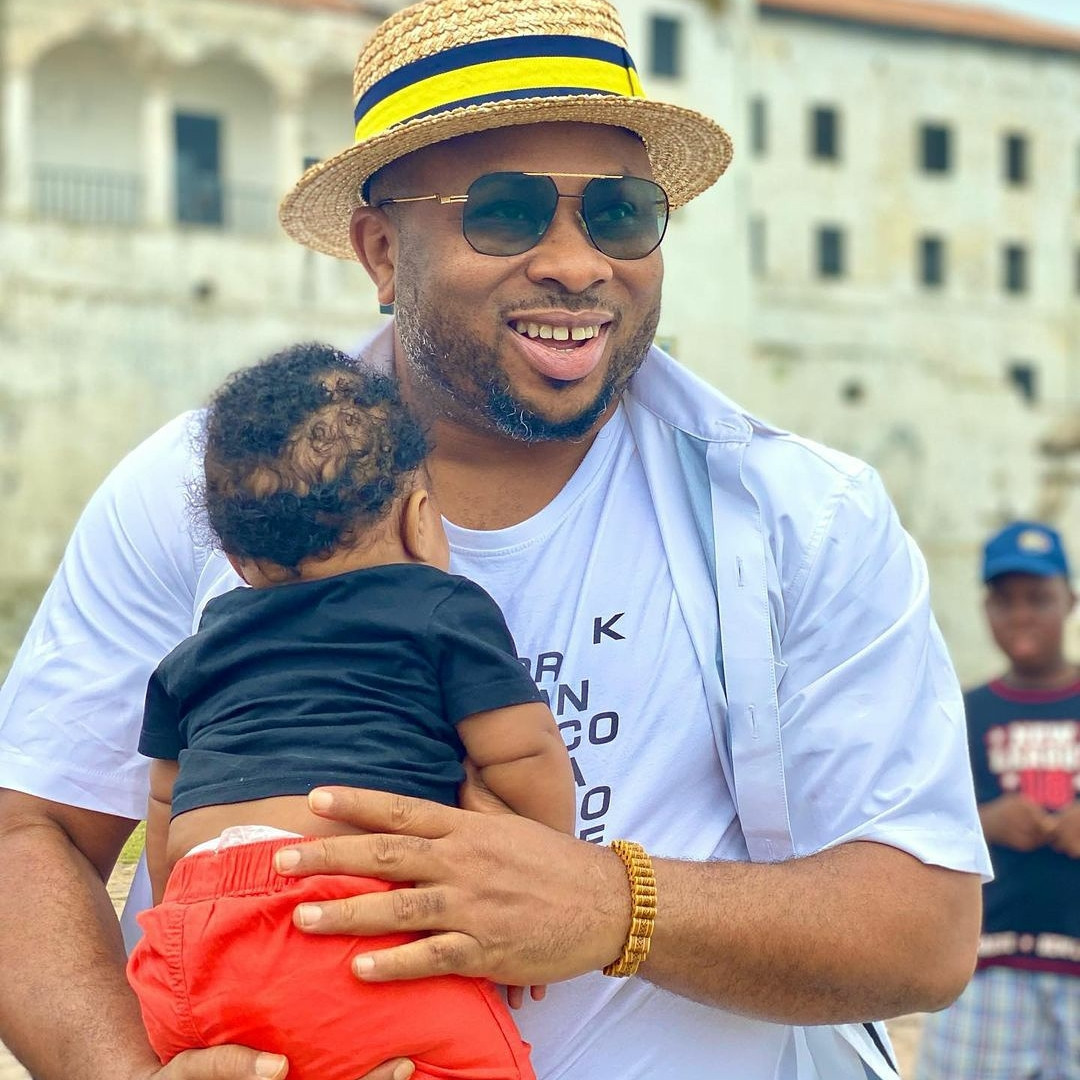 Actress Rosy Meurer and hubby, Olakunle Churchill, step out with their son, King Churchill Jnr (photos)