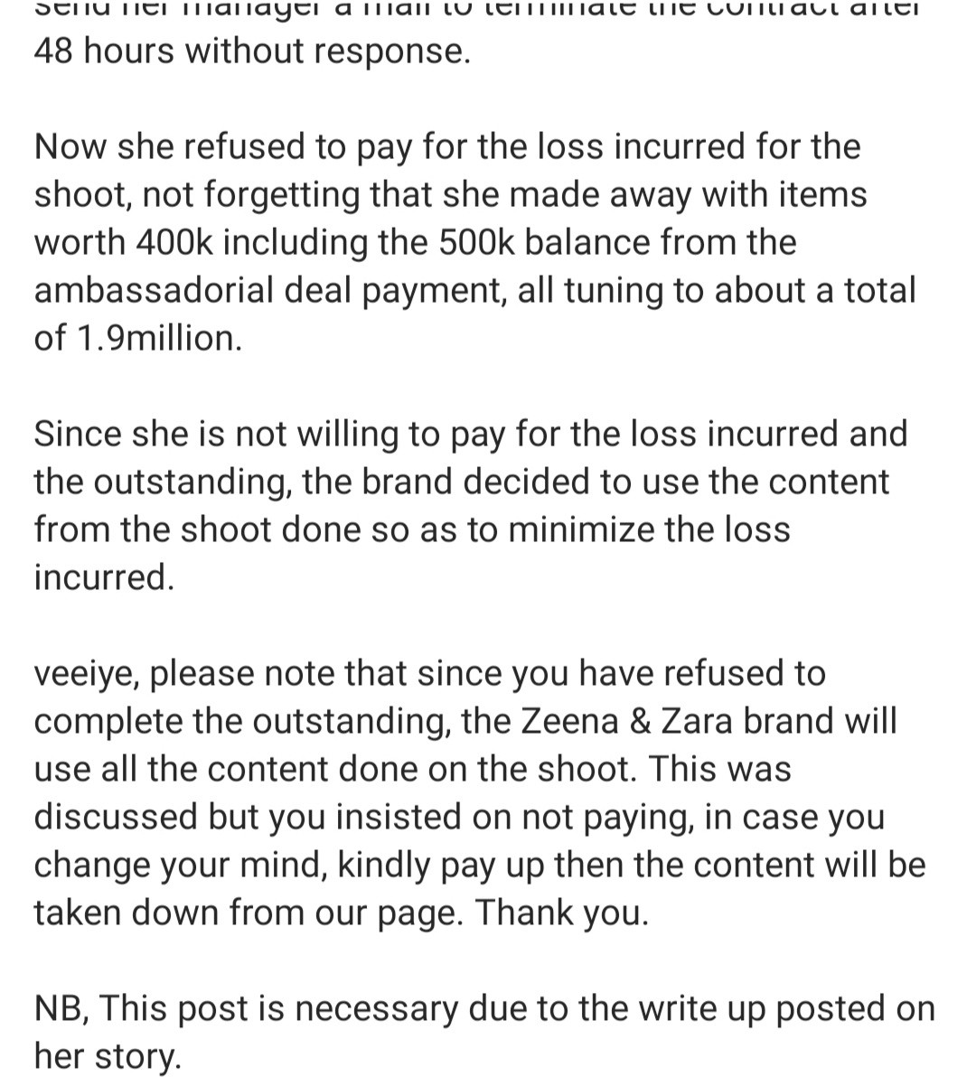 "Pay up" Clothing line accuses BBNaija