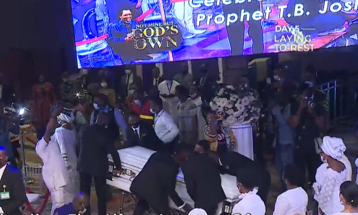 First photos from the funeral service of late Prophet T.B Joshua