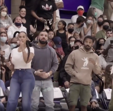 Twitter erupts as Drake rents out whole stadium for date with basketball player Amari Bailey?s mom, Johanna Leia (photos)