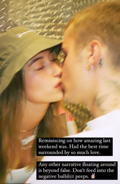 Hailey Bieber breaks silence after video of Justin Bieber 