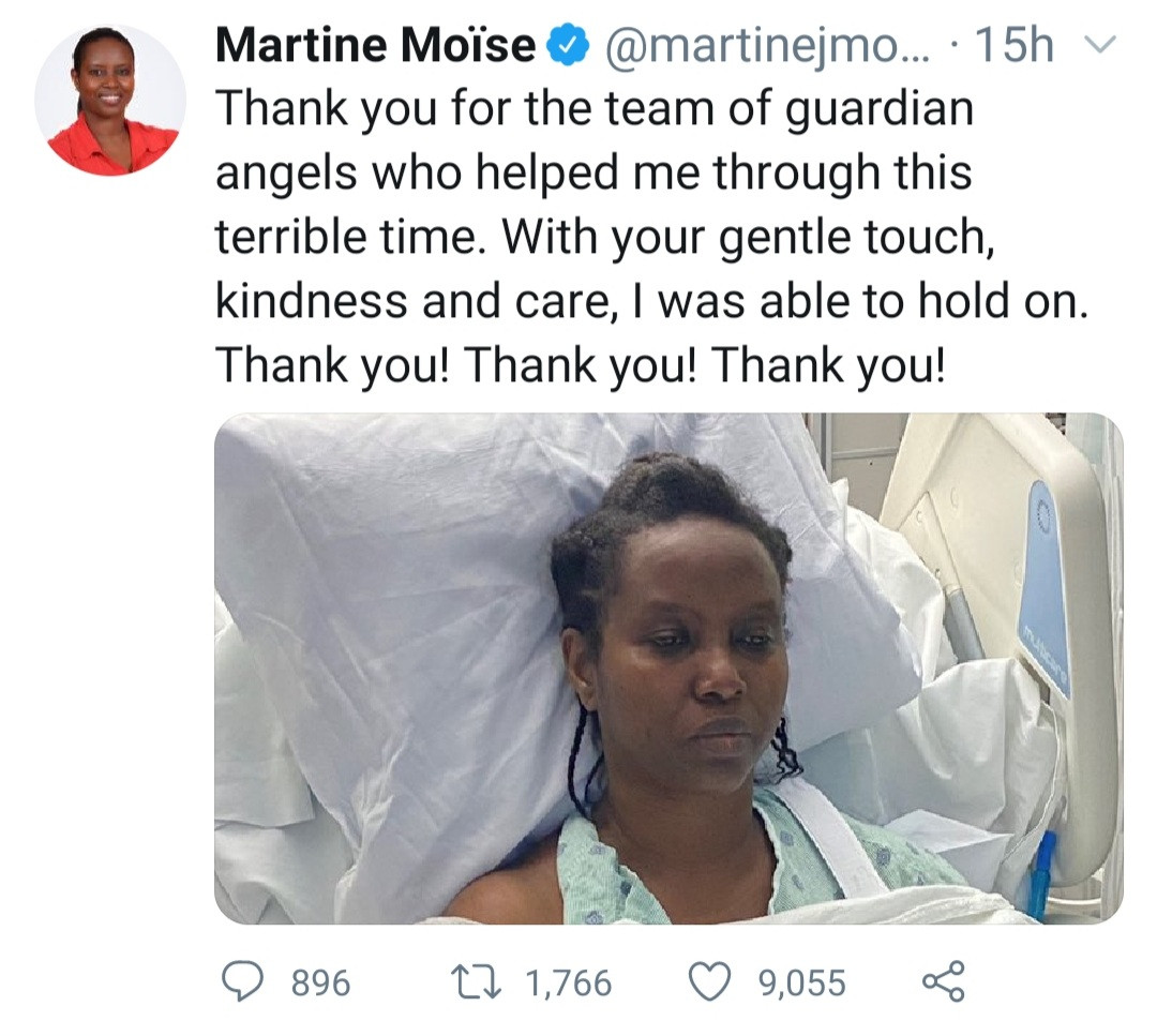 Haiti First Lady Martine Mo?se shares photos from hospital bed after attack as she mourns her murdered husband