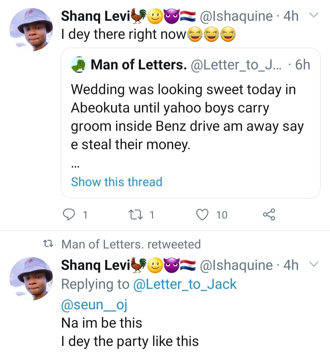 Yahoo boys allegedly kidnap groom from his wedding venue for stealing from them