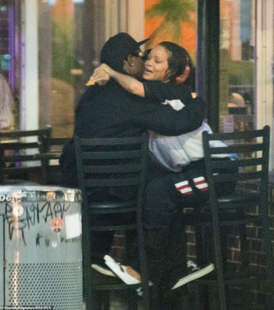 Rihanna and boyfriend A$AP Rocky get cuddly while on a romantic date in New York City (photos)