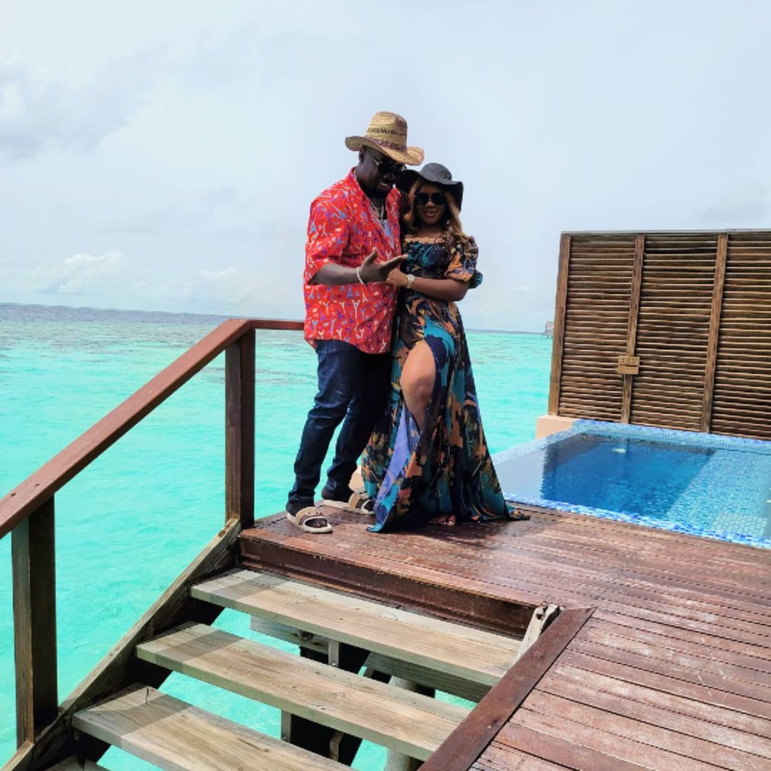 Obi Cubana and wife vacation in Maldives Islands days after staging a "talk of the town" funeral for his mum (photos)