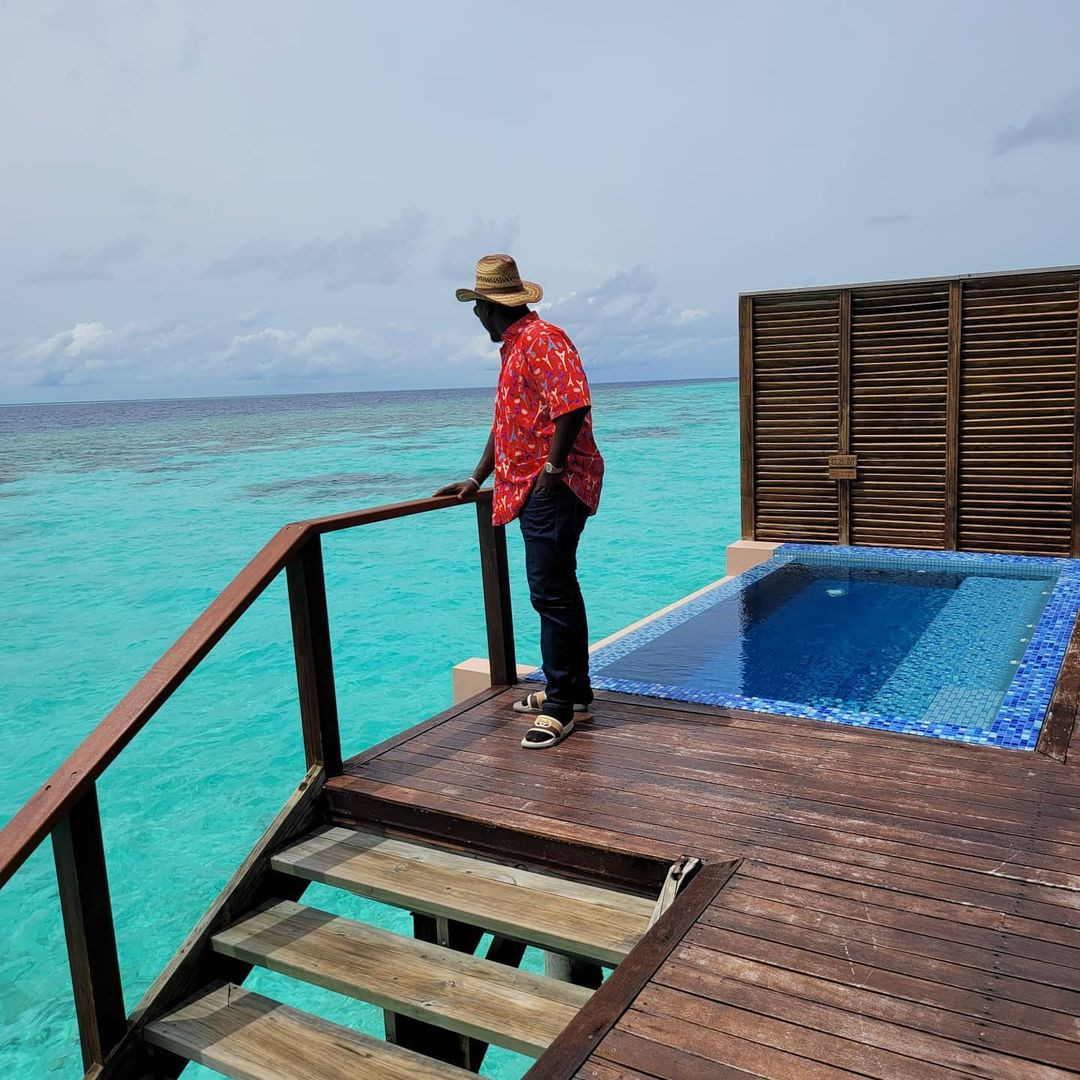 Obi Cubana and wife vacation in Maldives Islands days after staging a "talk of the town" funeral for his mum (photos)