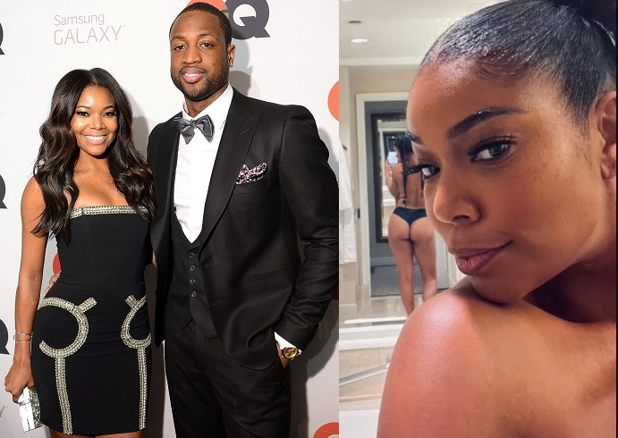 Dwyane Wade shares topless photo of wife Gabrielle Union with her backside on display, says