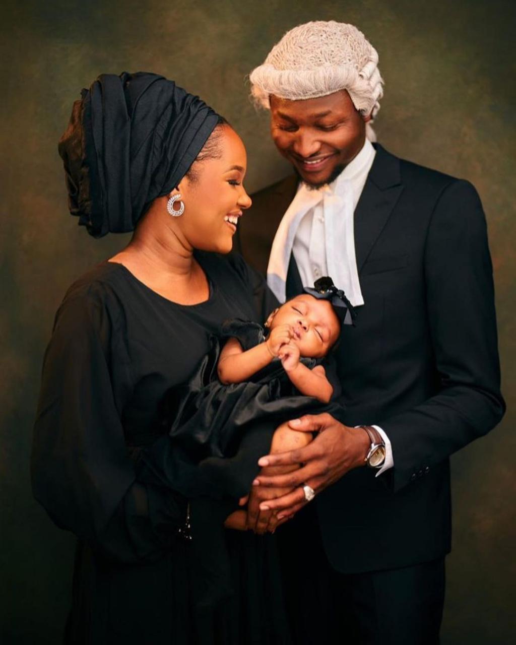 Son of Attorney-General, Abdulazeez Malami shares beautiful photos with wife and baby as he is called to the Nigerian Bar