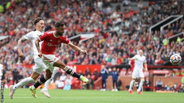 Bruno Fernandes, Manchester United, goal, Leeds United, Premier League