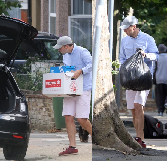 Former UK Health Secretary, Matt Hancock seen packing out of his marital home after video of him kissing his aide went viral