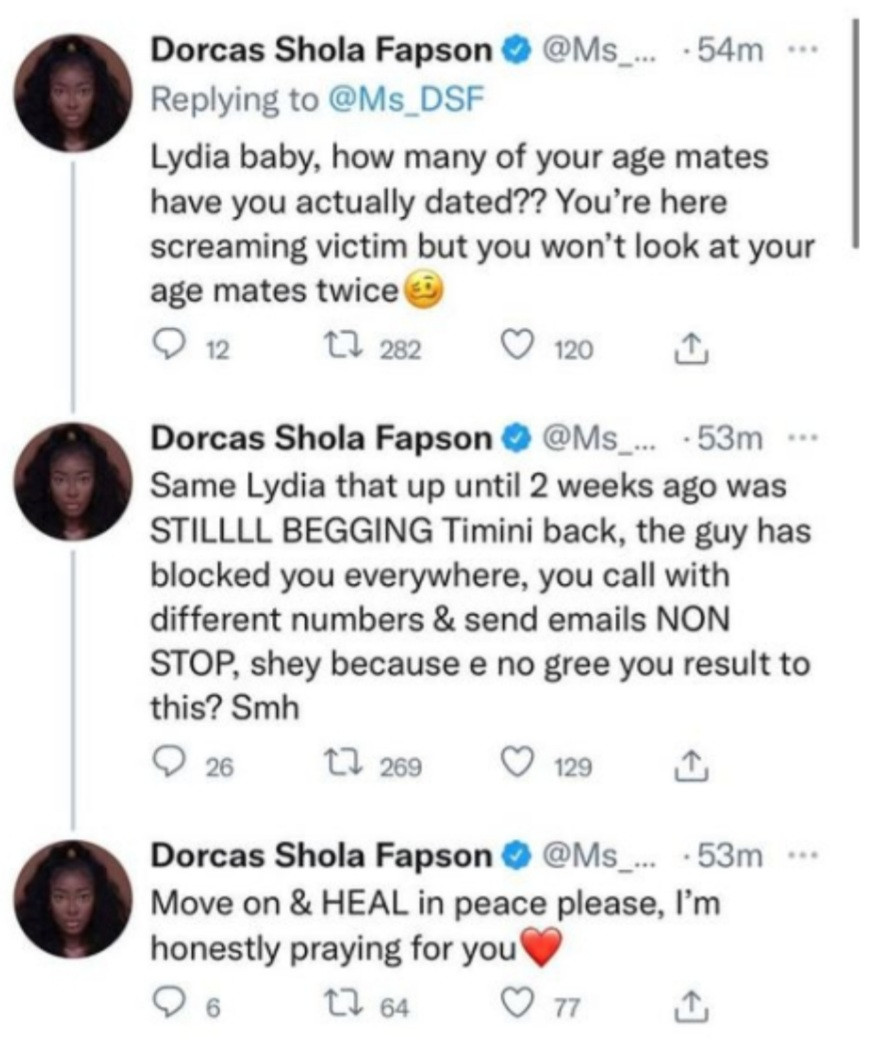 Lydia Balogun drags Timini