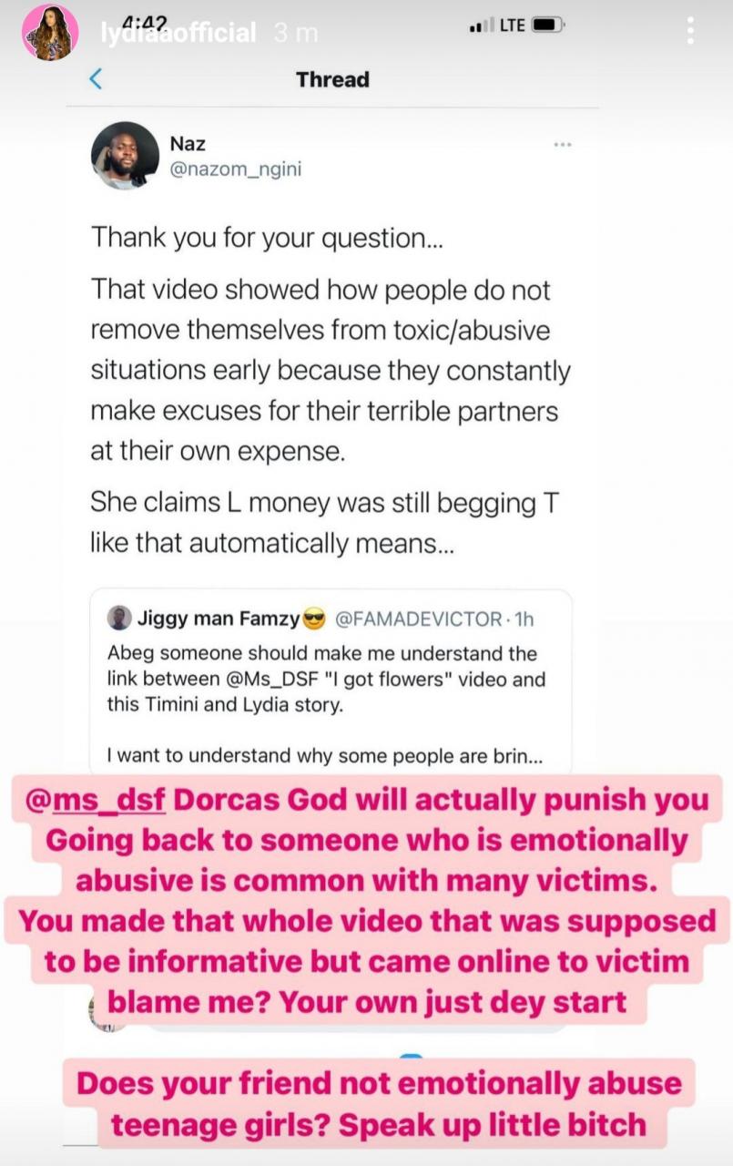 Lydia Balogun drags Timini